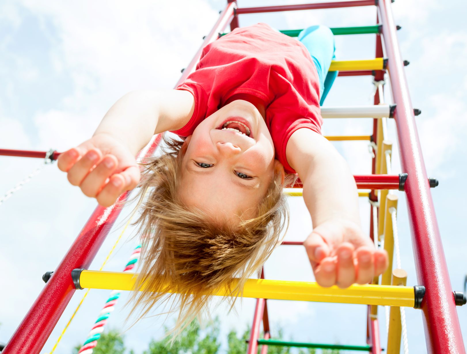 Child playing on playground
