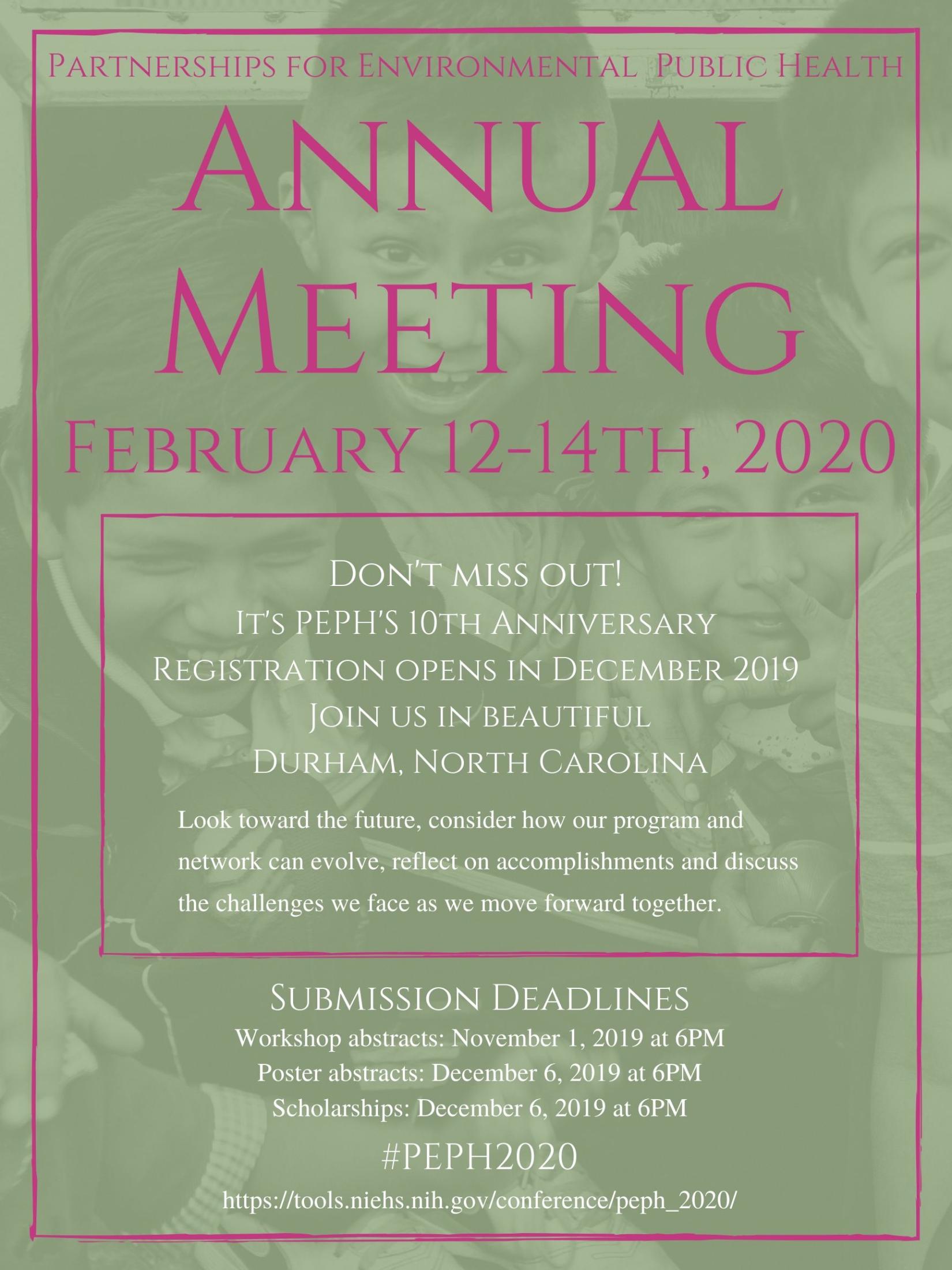 Partnerships For Environmental Public Health Annual Meeting 2020 Environmental Health Sciences Center