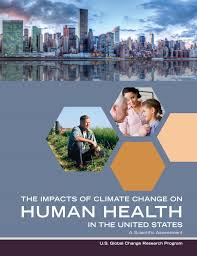 Front page of climate change and health report