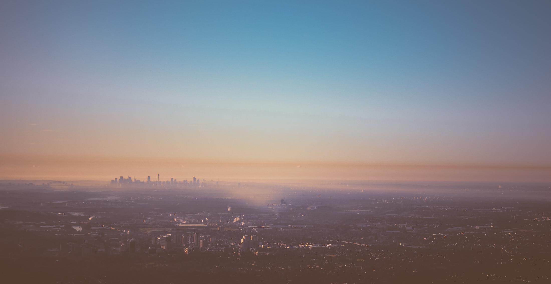 Smog over big city