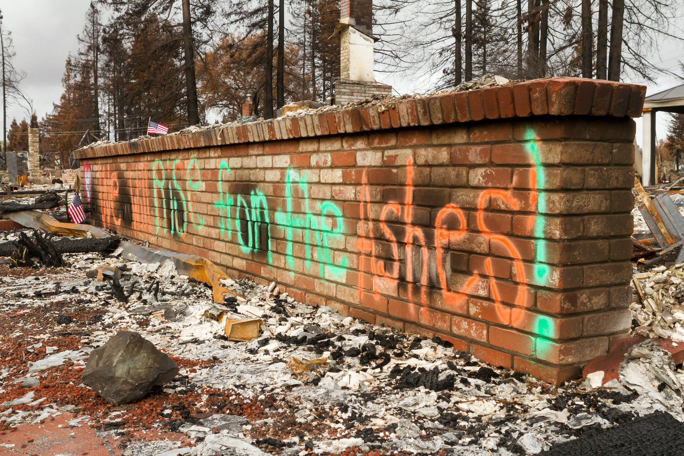 Wildfire destruction