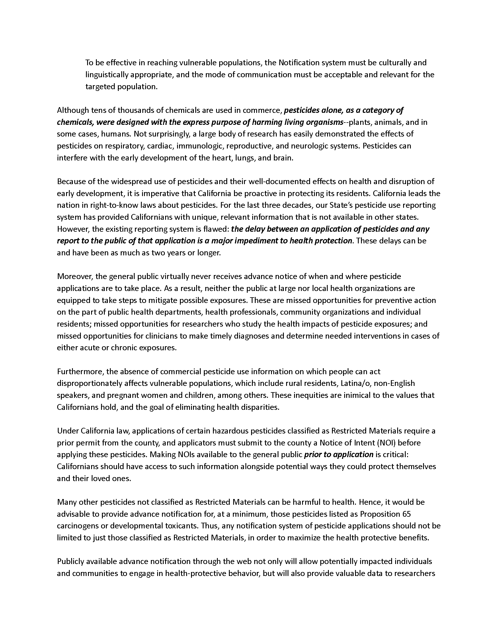 Department of Pesticide Regulation letter