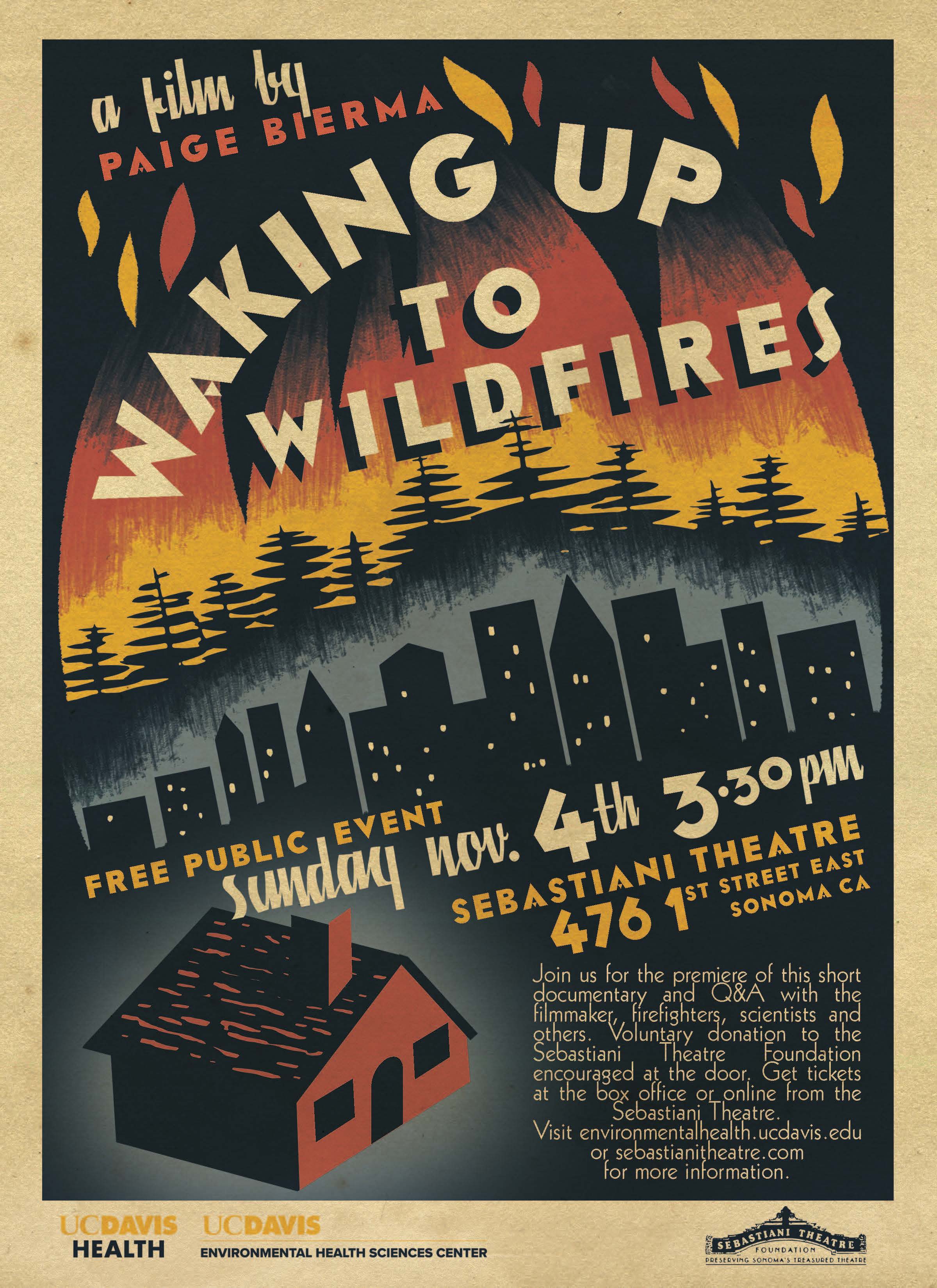 Waking Up to Wildfires Sonoma Poster