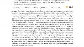 Aligning community-engaged research to context page 1