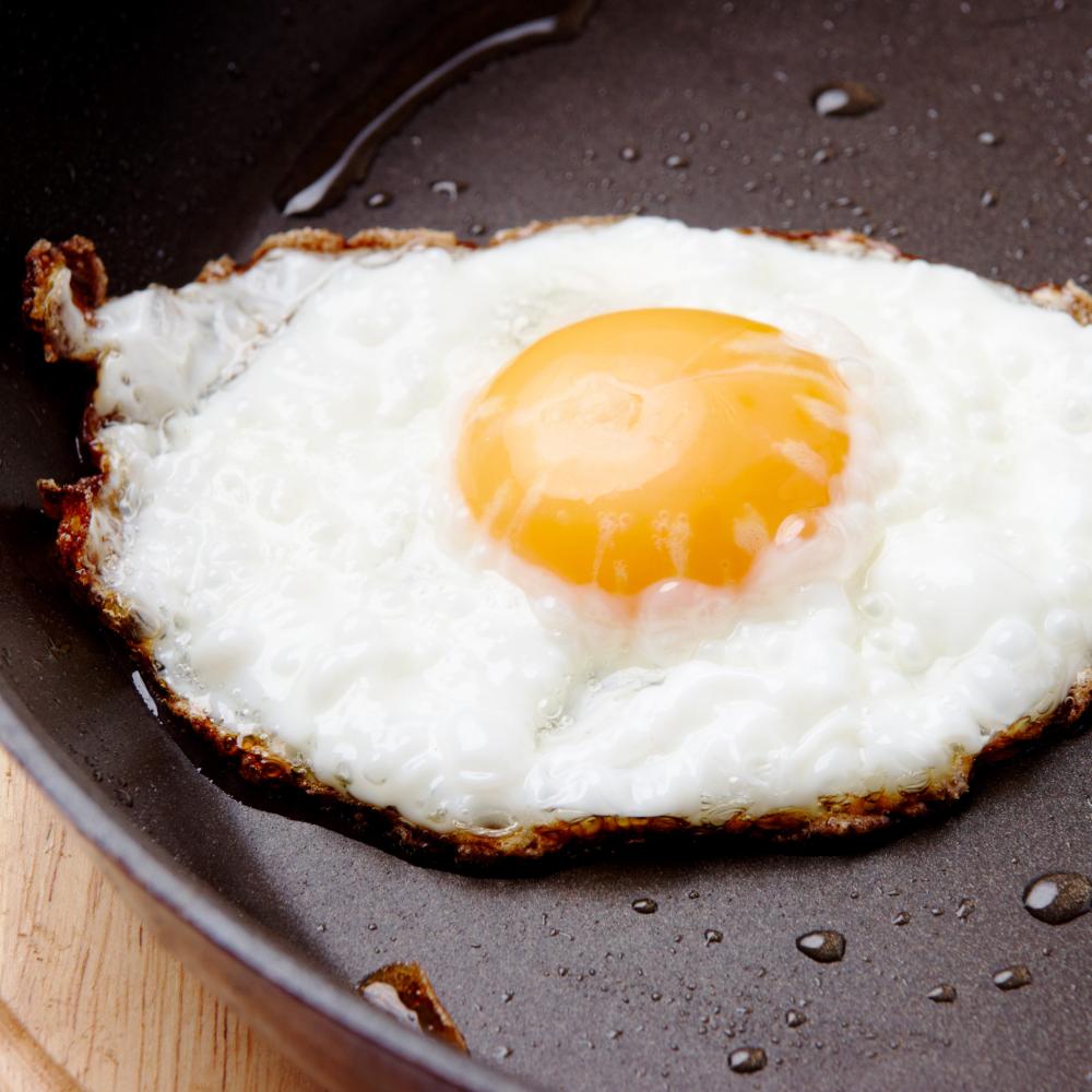 Egg in non-stick pan