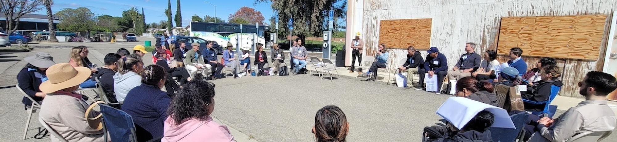 People seating in circle